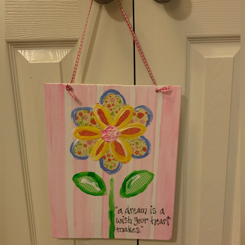 Canvas painting for girls room.